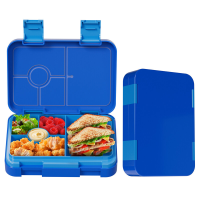 Meoky 5 Compartimenten Lunchdoos met Dubbele Sluitingen   Blauw