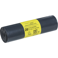 KOMO vuilniszakken met sluitstrips 50 l 20 stuks