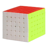 V Cube 6 x 6 sneldraaikubus, editie zonder stickers in effen kleuren, ABS puzzelspeelgoed met hoge moeilijkheidsgraad voor volwassenen en kinderen vanaf 10 jaar