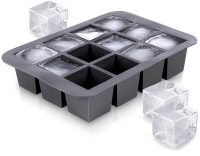 Excellent Huishoudelijke IJsblokjesvorm   Silicoon, Zwart, 12 stuks