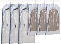 TAILI Hangende Vacuüm Opbergzakken, Ruimtebesparende Zakken, Vacuüm Sealer Zakken voor Kleding, Pakken en Jassen, Kastorganizers en Opbergruimte, (3 Lang, 3 Kort) Blauw