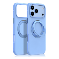 IM CHEN iPhone 18 Pro hoesje, compatibel met 17 Pro, huidvriendelijke aanraking, antislip frame, 360° draaibare standaardversie, hemelsblauw, 1 stuk