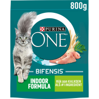 Purina ONE Bifensis Indoor Formule Kalkoen & Granen Kattenvoer 800 g