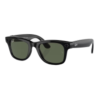 Ray Ban Meta Wayfarer Gen1 AI bril Maat L   Shiny Black/G15 Groen