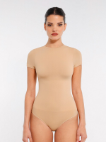 Feelingirl naadloze ultrazachte bodyuit met nekband XS/S huid