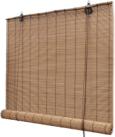 VidaXL Bamboe Rolgordijn   Bruin, 120 x 160 cm