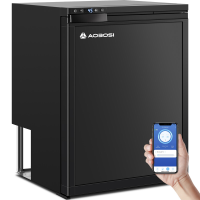 AAOBOSI 65L Camping‑Koelkast Compressor RV‑Koelkast met App‑bediening voor campers boten vrachtwagens roadtrips en buitenkamperen
