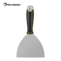 ROLLINGDOG 12,7 cm Flexibel voegenmes, holgeslepen 420 staal, rubberen handgreep, hamerkop, voor drywall voegen, voegmassa, gips, renovatie.