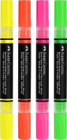 Faber Castell acrylmarker set   Zwarte editie, 4 stuks, neonkleuren
