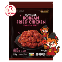 Rengi Koreaanse gefrituurde kip zoet pittig familieverpakking 1,2 kg