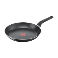 Tefal Easy Cook & Clean koekenpan, zwart, 32 cm diameter, aluminium behuizing, titanium antiaanbaklaag (PFOA vrij, loodvrij, cadmiumvrij), Thermo Signal technologie, volledig afgedichte coating aan binnen  en buitenkant, diffusiebodem, ergonomische handgr