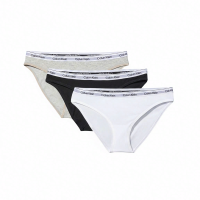 Calvin Klein   3 Pack Slip Bikini   Icon Logo   Zwart, Grijs, Wit 3XL