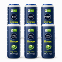 NIVEA MEN Energy douchegel   3 in 1 douchegel met muntextract   Shampoo   500 ml (6 pack)