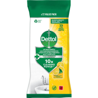 Dettol Antibacteriële Reinigingsdoekjes Citrus 72 stuks
