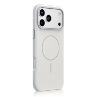 IM CHEN iPhone 18 Pro hoesje, compatibel met 17 Pro, huidvriendelijke aanraking, antislip frame, MagSafe magnetische versie, zilver, 1 stuk