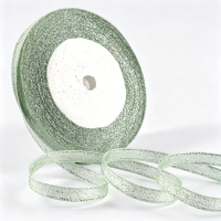 2 Stuks 60 mm x 22 m watergroene organza geschenkriem, glanzende decoratieve linten voor het inpakken van cadeaus, knutselen, feestdagen en bruiloften