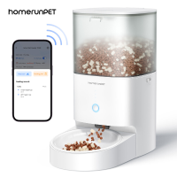 Homerunpet PF20 Keramische Voerbak Voerautomaat voor Huisdieren, App Afstandsbediening, 4 L Capaciteit, Tot 6 Maanden Batterijduur