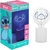 Paladone Stitch led neonlamp in gloeilampvorm   12,5 x 24 cm, meerkleurig