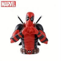 Marvel Deadpool Spaarpot Officieel Gelicentieerd 3D PVC Waterdicht en Breukvast Beeldje Geldpot Muntendoos Woondecoratie Verzamelobject Bureau Organizer Spaarpot Hart Cadeau