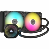 Corsair iCUE LINK TITAN 280 RX RGB   vloeistofkoelsysteem met processor radiator van 280 mm   voor Intel LGA 1871, 1700 en AMD AM5, AM4   2x iCUE LINK RX120 RGB ventilatoren   koper, aluminium   zwart