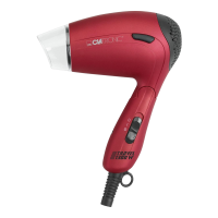 Clatronic HTD 3429   opvouwbare reishaardroger   1200 W   rood