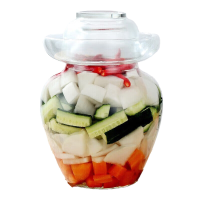 BJ Glazen augurkkruik Ingemaakte eierpot, geweekte wijnfles, glazen flessenpot, 5 kg