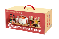 HAIDILAO hot pot geschenkdoos – soepbasis + ingrediënten + elektrische koker, 2,02 kg
