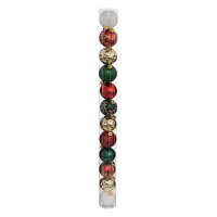 Feeric Kerstbal Set   Délice Collectie, 12 stuks, 6 cm, Donkerroze