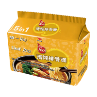 Uni President 100 Braised varkensvlees Rib noedels， 105 g*5 Bags (5 pak)