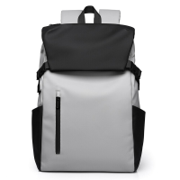 Color Block Flip Rugzak, 15,6 Inch Laptoprugzak, Waterafstotende Slijtvaste Dagrugzak Voor Heren Dames School Stad Commute Reizen