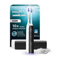 Philips Sonicare 6500 serie elektrische tandenborstel   Sonicare technologie van de volgende generatie, druksensor, 9 poetsstanden, SmarTimer, gebruiksduur van 21 dagen, reisetui, zwart en wit, set van 2, HX7419/01