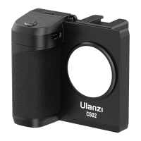 ULANZI CG02 Smartphone Bevestiging   Met 3 Fase Dimmbaar Verlichting en Afstandsbediening， geschikt voor Selfieliefhebbers en Videobloggers， compatibel met iPhone en Android telefoons
