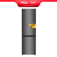 TCL koel vriescombinatie 260 L, koelkastinhoud 187 L, vriezerinhoud 73 L, compact formaat 55 cm, Fresh Zone, omkeerbare deur, verstelbare poten [Energieklasse E] RF338BSE0
