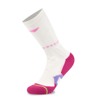 LI NING Basketbal Verwennende Comfortabele Ademende Halflange Sokken Wit/Neonroze/Fluorescerend Frisgroen XL