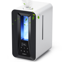 CONOPU 5 liter ultrasone luchtbevochtiger voor de slaapkamer, slimme automatische vochtigheidsregeling, dubbele 360° sproeiers, stille slaapmodus, aromadiffuser, LED verlichting, 24 uurs timer