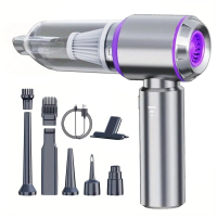 EAFC 4 in 1 draadloze handstofzuiger, 16.000 Pa krachtige zuigkracht met borstelloze motor, 6000 mAh batterij, multifunctioneel (zuigen, blazen, opblazen, luchtafvoer), Type C opladen, voor thuis, auto en kantoor