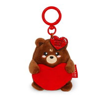 Pluche sleutelring   Superzacht   Klein   Teddybeer (Altijd in mijn hart) 11 cm