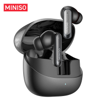 MINISO MS106 Draadloze Bluetooth 6.0 Oordopjes, High Fidelity, IPX5 waterbestendig, AI taalvertaling, geschikt voor kantoor, sport, studeren en audiogesprekken, ingebouwde microfoon, TWS oordopjes, zwart
