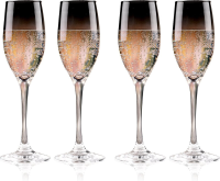 Alpina champagneglas set   rook, 4 stuks, 180 mL