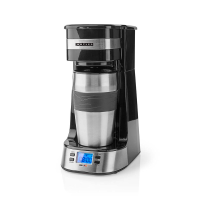 Butler Single Serve Koffiezetapparaat | 0,4 l | 750 W | Timerfunctie | Geïsoleerde reisbeker | Automatische uitschakeling | LCD scherm | Zwart