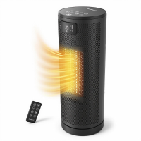 OmniHeat keramische ventilatorkachel 1800 W met afstandsbediening, 24 uurs timer en eco modus, 4 warmtestanden, instelbare thermostaat, oscillatie, oververhittings  en kantelbeveiliging