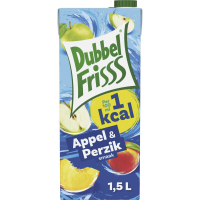 DubbelFrisss Appel Perzik Fruit Frisdrank   1.5 L