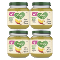 Olvarit appel mango banaan fruitpuree 4M+ 125 g * 4