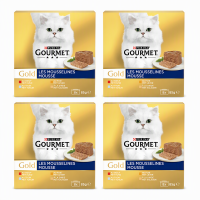 Gourmet Gold mousse tonijn, lever, kalkoen & rund multipack*4