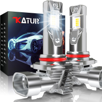 Katur HB3 LED lampen, 26000LM 80 W HB3 9005 LED koplampen 6000K Wit, Ventilatorloos, Waterdicht, Mini Formaat, Plug and Play, Set van 2