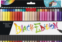 Faber Castell penseelstiften set   Zwarte editie, 50 stuks in kartonnen doos, FC 116454