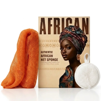 Personal care   Afrikaanse netspons kit   90 g   oranje+wit   met touwtje
