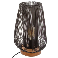 Atmosphera Noda Tafellamp   Zwart Metalen Draad, 40,5 cm