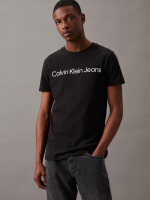 Calvin Klein Core Institutional Logo slim fit T shirt, CK Black, heren, maat S