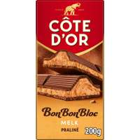 Cote D'or Bonbonbloc Chocoladereep Melk Praline   200 g